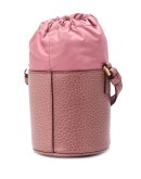 logo patch crossbody bucket bag