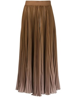 ombré pleated midi skirt