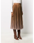 ombré pleated midi skirt