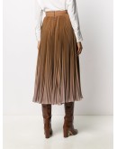 ombré pleated midi skirt