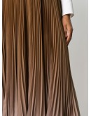 ombré pleated midi skirt