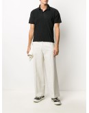 plissé polo shirt