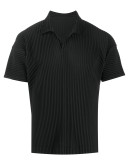 plissé polo shirt