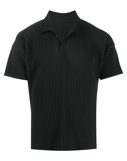 plissé polo shirt