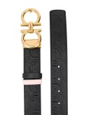 Gancini buckle leather belt 