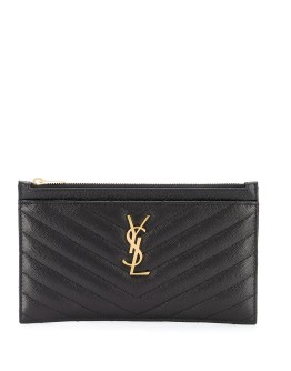 textured leather pouch wallet