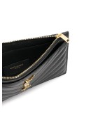 textured leather pouch wallet