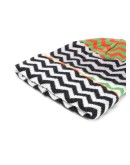 intarsia zig-zag knit beanie