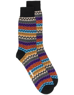 zigzag cotton socks