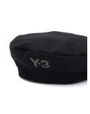 logo-print beret hat 