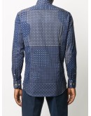 panelled button-up shirt