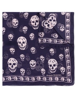 skull-print silk scarf