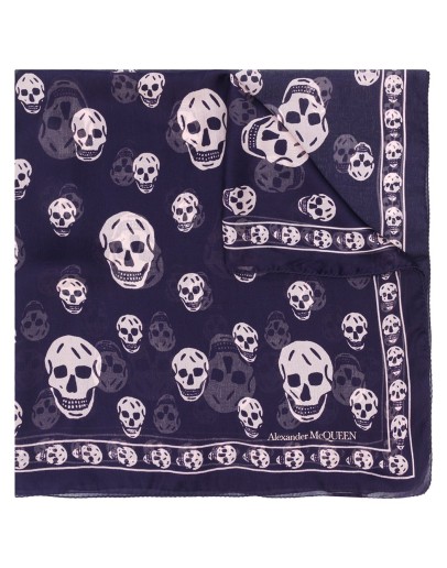 skull-print silk scarf