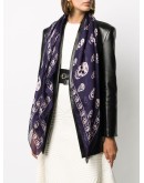 skull-print silk scarf