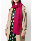 GG jacquard fringed scarf