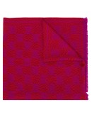 GG jacquard fringed scarf