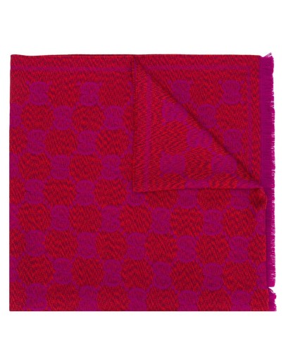 GG jacquard fringed scarf