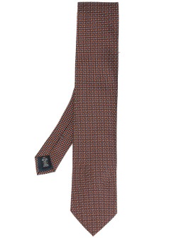 geometric print tie