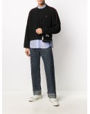 logo print straight-leg jeans