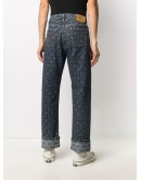 logo print straight-leg jeans
