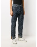 logo print straight-leg jeans