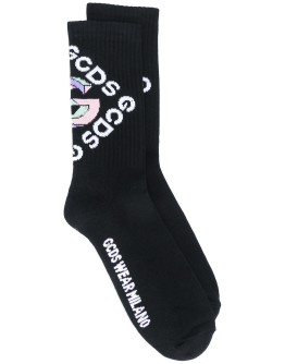 contrast logo socks