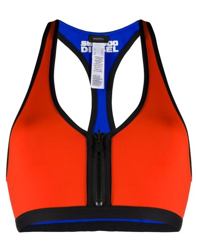 front zip bikini top 