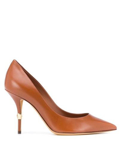 stiletto heal pumps with gold detailing