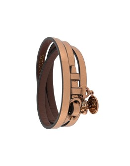 skull charm leather bracelet
