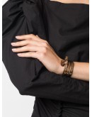skull charm leather bracelet
