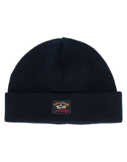 logo embroidered beanie hat