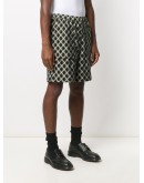 geometric-print knee-length shorts