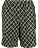 geometric-print knee-length shorts