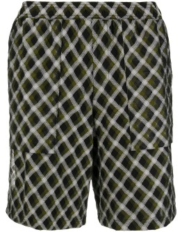 geometric-print knee-length shorts