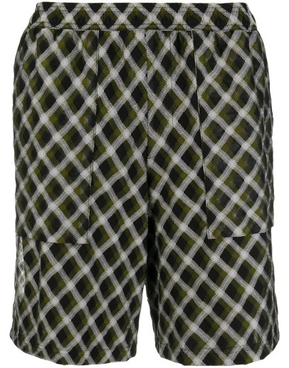 geometric-print knee-length shorts