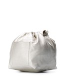 metallic leather bucket bag