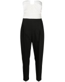 two-tone strapless jumpsuit