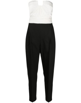 two-tone strapless jumpsuit