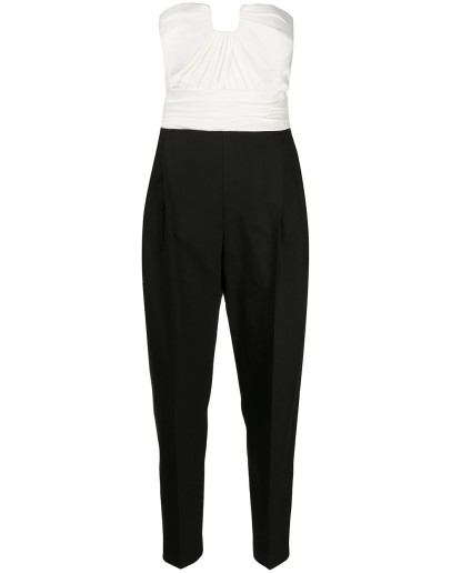 two-tone strapless jumpsuit