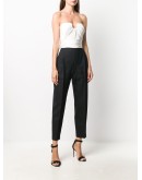 two-tone strapless jumpsuit