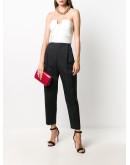 two-tone strapless jumpsuit