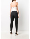 two-tone strapless jumpsuit