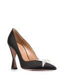 pointed satin pumps