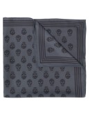skull print silk scarf
