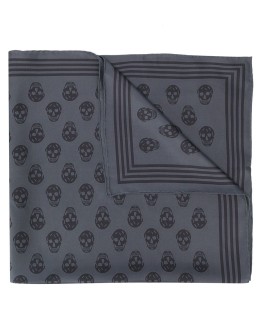 skull print silk scarf