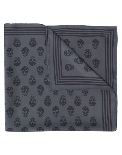 skull print silk scarf