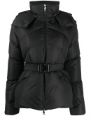 belted-waist padded jacket