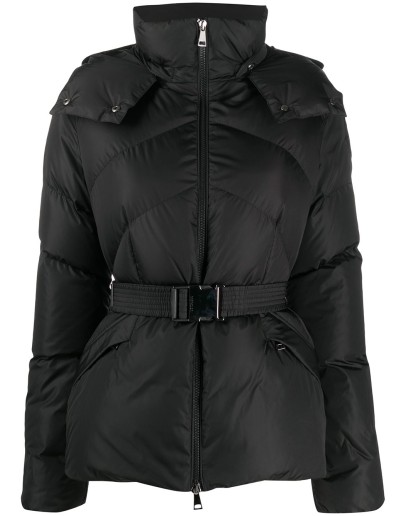 belted-waist padded jacket