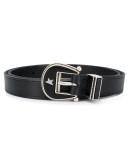 buckle-fastening leather belt