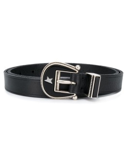 buckle-fastening leather belt